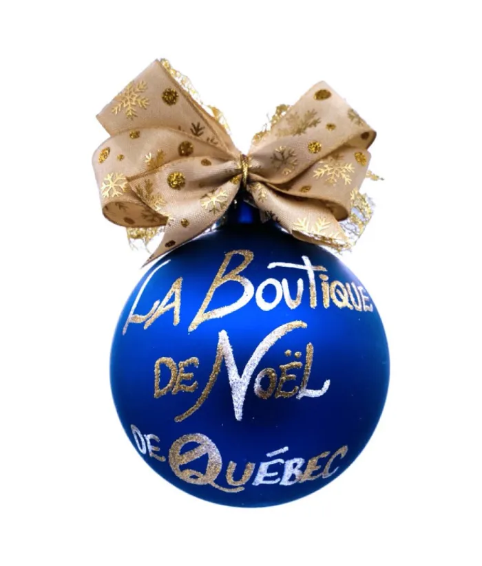 Boutique de Noël Customizable*Limited Edition "La Boutique De Noel De Quebec" Glass Ornament