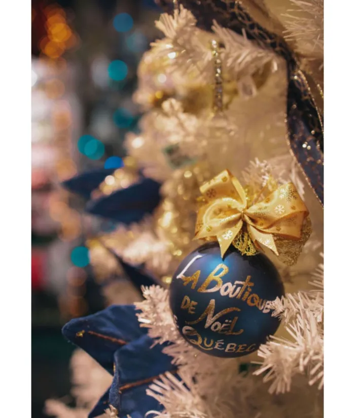 Boutique de Noël Customizable*Limited Edition "La Boutique De Noel De Quebec" Glass Ornament