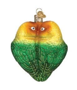 Boutique de Noël Varied Shapes*Lovebirds Glass Ornament