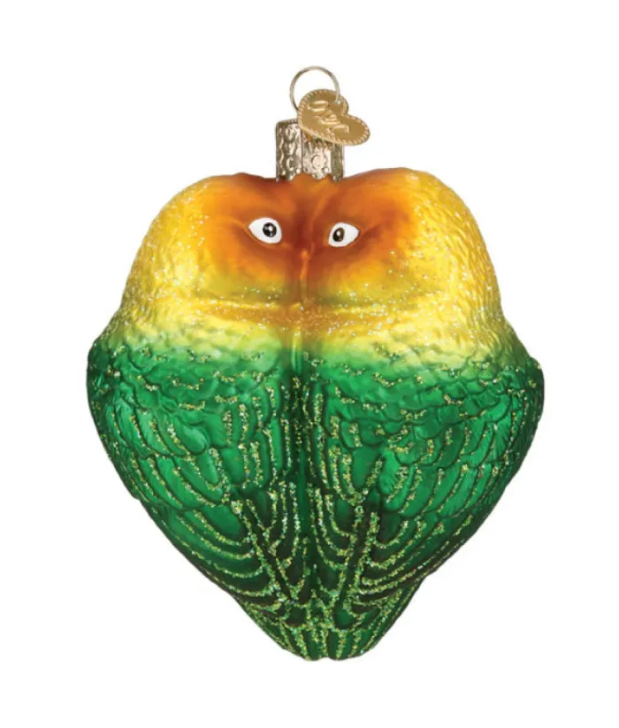 Boutique de Noël Varied Shapes*Lovebirds Glass Ornament