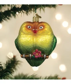 Boutique de Noël Varied Shapes*Lovebirds Glass Ornament