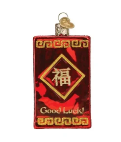 Boutique de Noël Varied Shapes*Lucky Red Envelope Glass Ornament (Hongbao)