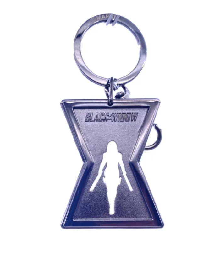 Boutique de Noël Movies And Series*Marvel Comics Superheroes, Collectible Keyring, Black Widow Icon, In Pewter