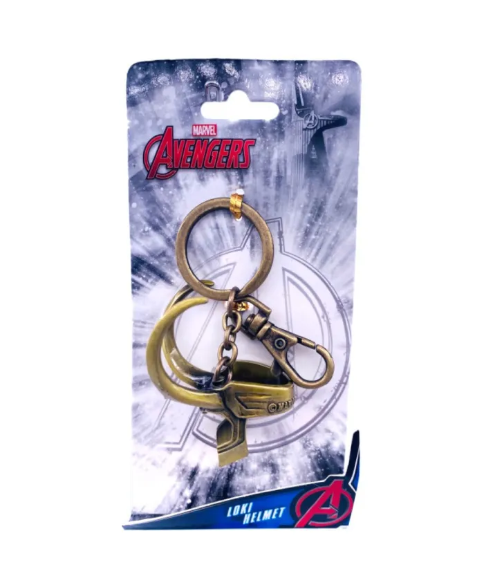 Boutique de Noël Movies And Series*Marvel Comics Superheroes, Collectible Keyring, Loki'S Helmet, In Pewter, 3D