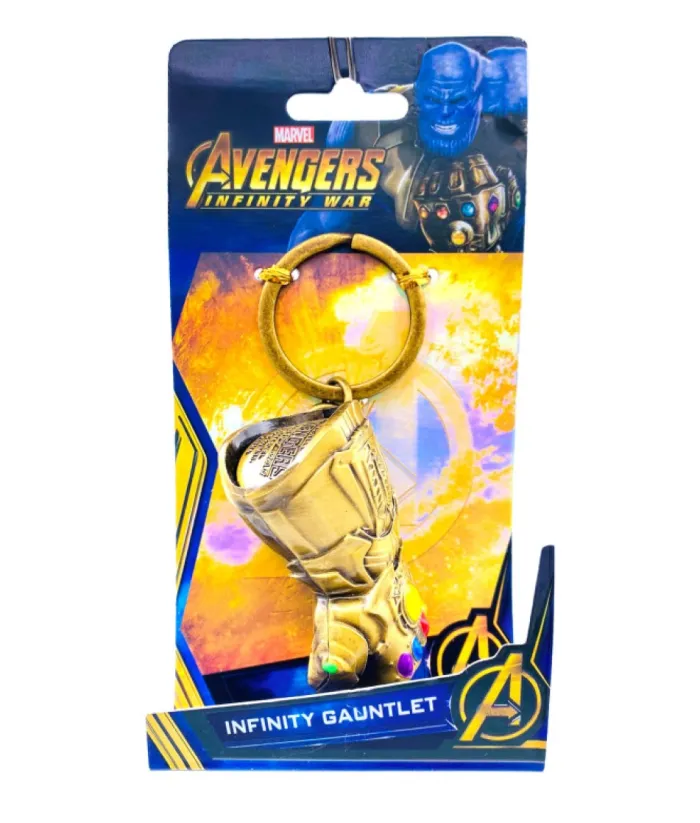 Boutique de Noël Marvel*Marvel Comics Superheroes, Collectible Keyring, Infinity Wars Gauntlet, In Pewter