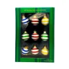 Boutique de Noël Christmas Classics*Miniature Striped Glass Ball Ornaments
