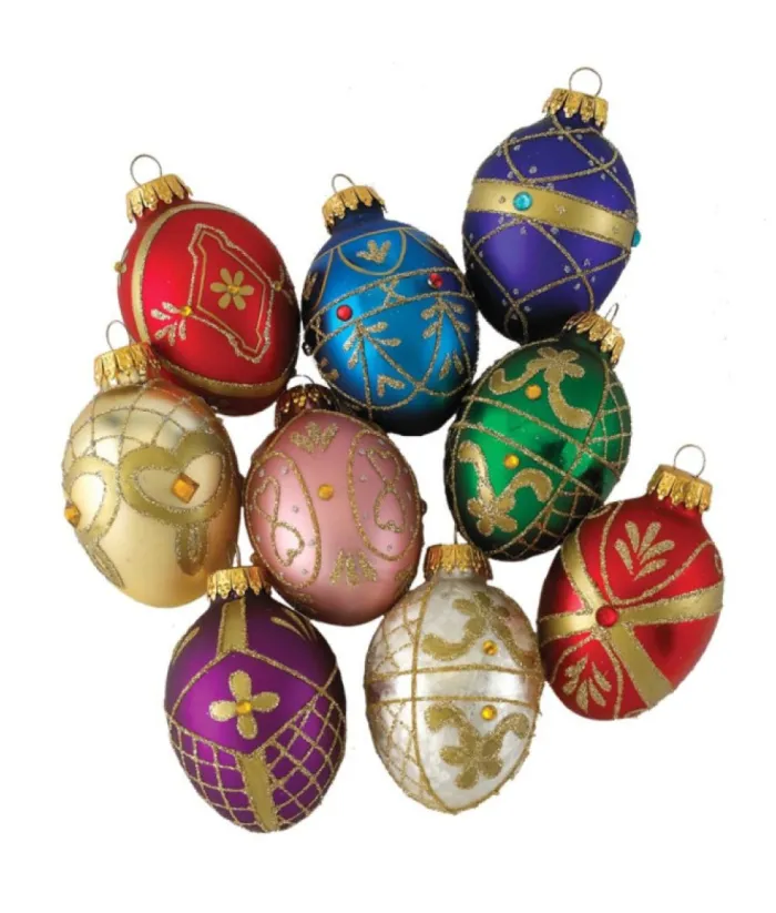 Boutique de Noël Glass Ball Boxes*45Mm Miniature Decorative Egg Glass Ornaments