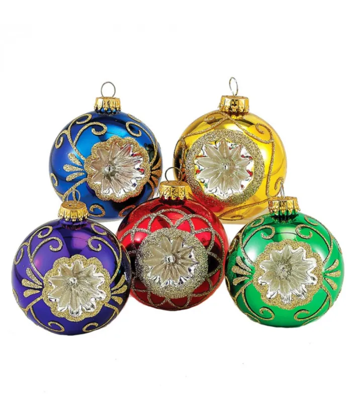 Boutique de Noël Glass Ball Boxes*60Mm Multicolored Glass Reflector Ornaments