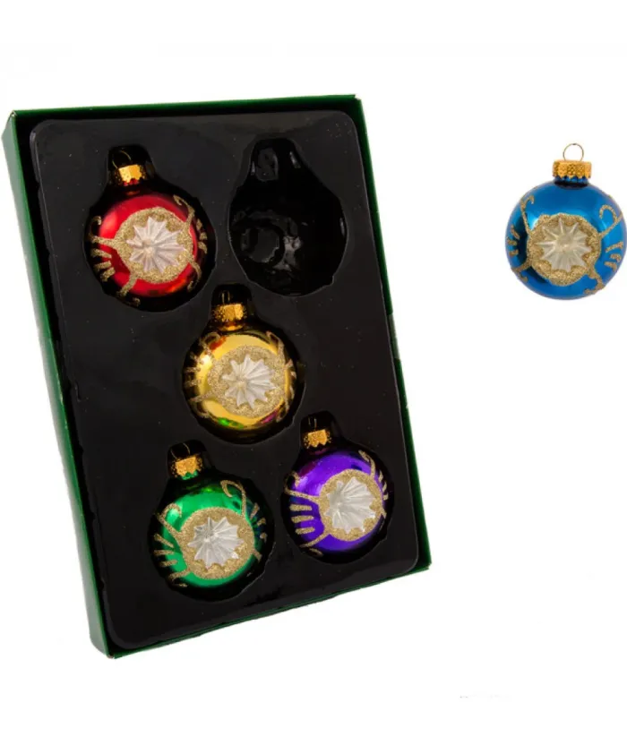 Boutique de Noël Glass Ball Boxes*60Mm Multicolored Glass Reflector Ornaments