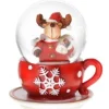 Boutique de Noël Snow Globes*Moose Teacup Snowglobe