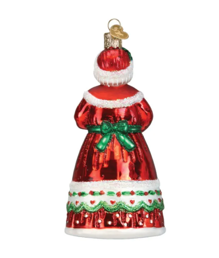 Boutique de Noël Varied Shapes*Mrs. Claus Glass Ornament, Teapot And Cup In Hand