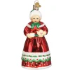 Boutique de Noël Family & Friends*Mrs. Claus Glass Ornament, Teapot And Cup In Hand