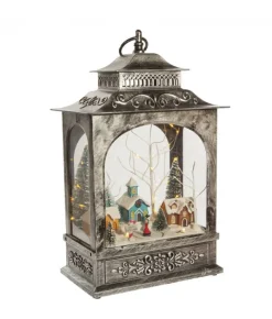 Boutique de Noël Rustic*Musical Christmas Village Lantern