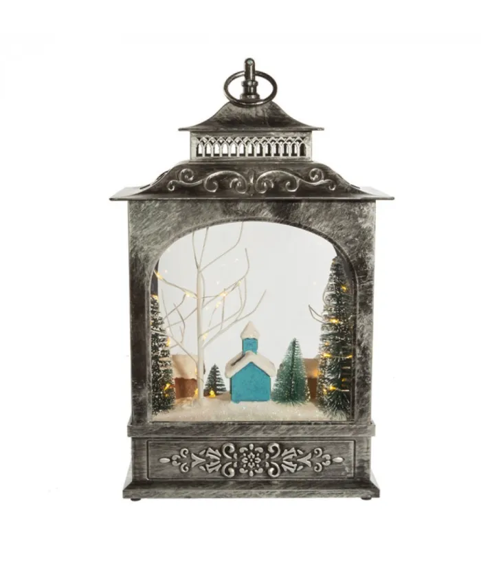 Boutique de Noël Rustic*Musical Christmas Village Lantern