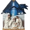 Boutique de Noël Religion*Nativity Scene With Night Sky Background, 13" Tall