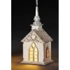 Boutique de Noël Rustic*Nordic Village Ornament, Illuminated Church, Led