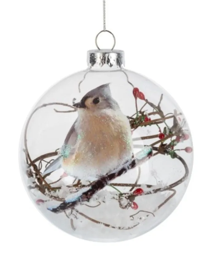 Boutique de Noël Varied Shapes*Ornamant, Glass Ball, Tufted Titmouse