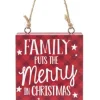 Boutique de Noël Family & Friends*Ornament , Plaque, With Message "Family Puts The Merry In Christmas"