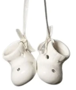 Boutique de Noël Family & Friends*Ornament, Baby'S First Shoes, White