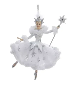 Boutique de Noël Winter Wonderland*Ornament, Ballerina Elegant Snow Queen , With Crown And Glitter Tutu,