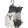 Boutique de Noël Enchanted Forest*Ornament, Bear Cubs Playing On Birch Trunk