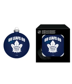Boutique de Noël Collections*Ornament, Blown Glass Ball, Nhl Toronto Maple Leafs