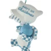 Boutique de Noël Family & Friends*Ornament, Blue Baby Bunny. "Baby'S First Christmas"