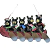 Boutique de Noël Enchanted Forest*Ornament, Canoe With Family Of 5 Bears