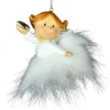 Boutique de Noël Winter Wonderland*Ornament, Child With Feather Trim