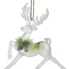 Boutique de Noël Enchanted Forest*Ornament, Clear Acrylic, Deer In Sage And Ivory Colours