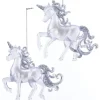 Boutique de Noël Enchanted Forest*Ornament, Clear Acrylic Unicorn, With Glittering Tail And Mane