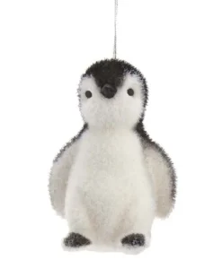 Boutique de Noël Birds & Owls*Ornament, Cute Baby Penguin In Flocked Finish