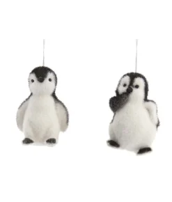Boutique de Noël Birds & Owls*Ornament, Cute Baby Penguin In Flocked Finish