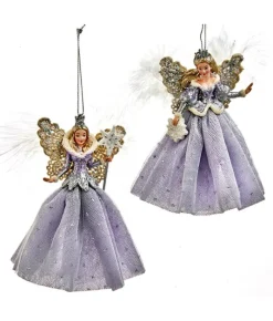 Boutique de Noël Winter Wonderland*Ornament, Elegant Snow Queen , In A Lavender And Blue Gown