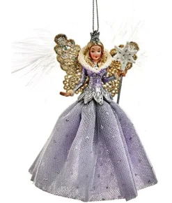 Boutique de Noël Winter Wonderland*Ornament, Elegant, Snow Queen, In A Lavender And Blue Gown