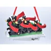 Boutique de Noël Enchanted Forest*Ornament, Family Of 6 Black Bears On Sled