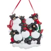 Boutique de Noël Enchanted Forest*Ornament, Family Of 6 Black Bears