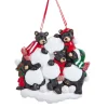 Boutique de Noël Enchanted Forest*Ornament, Family Of 5 Black Bears