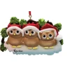 Boutique de Noël Enchanted Forest*Ornament, Family Of 3 Owls