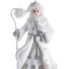 Boutique de Noël Birds & Owls*Ornament, Father Christmas In Silver And White With A White Bird