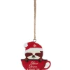 Boutique de Noël Family & Friends*Ornament, Festive Sloth, With Message "Slow Down And Enjoy The Holidays"