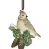 Boutique de Noël Enchanted Forest*Ornament, Forest Bird On Branch With Pine Cones