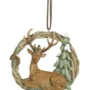 Boutique de Noël Enchanted Forest*Ornament, Garland Featuring Stag And Pine Tree.