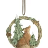Boutique de Noël Rustic*Ornament, Garland Featuring Forest Fox And Small Bird.