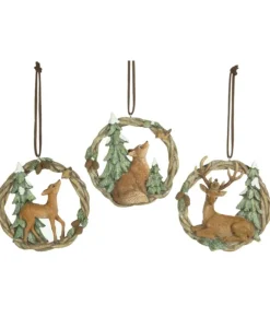 Boutique de Noël Rustic*Ornament, Garland Featuring Forest Fox And Small Bird.