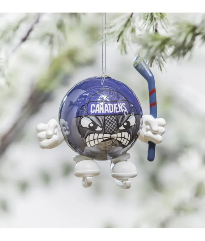 Boutique de Noël Miscellaneous*Ornament, Glass Ball, Canadiens Fan, With Stick