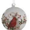Boutique de Noël Enchanted Forest*Ornament, Glass Ball, Cardinal With Led