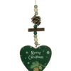 Boutique de Noël Family & Friends*Ornament, Green Heart Shape With Motif And Decoration.