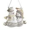 Boutique de Noël Winter Wonderland*Ornament, Mr Snowman And Mrs Snowman, "Let'S Cuddle"