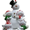 Boutique de Noël Winter Wonderland*Ornament, Mr Snowman With His 3 Snow Kids